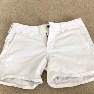 white twill shorts